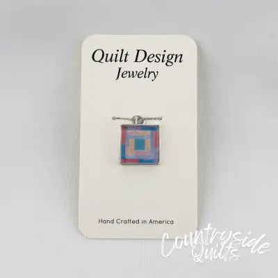 Quilt Pendants Log Cabin Rainbow