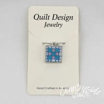 Quilt Pendants Patience Blue Pink