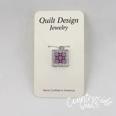 Quilt Pendants Patience Purple Pink