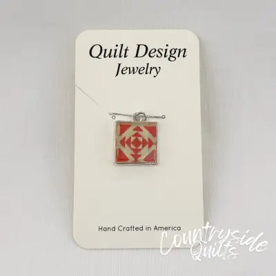 Quilt Pendants Pineapple Red