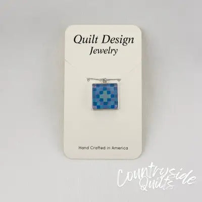 Quilt Pendants Trip Around the World Aqua