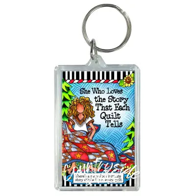 Quilt Story Keychain