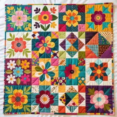Quilted Flowers Puzzle 500pc