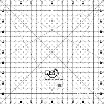 Quilters Select 10 x 10" Crystal Non-Slip Ruler"