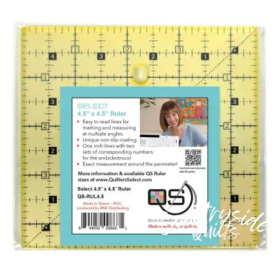 Quilter's Select Non-Slip Ruler 4-1/2in x 4-1/2in