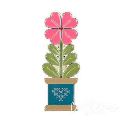Quilty Flower Enamel Needle Minder