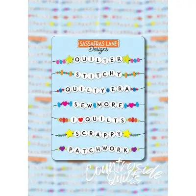 Quilty Friendship Bracelet Sticker Sheets 6pk