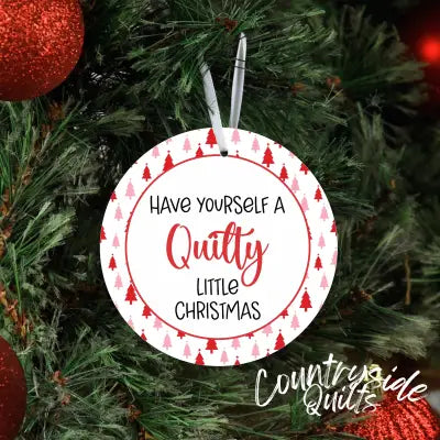 Quilty Little Christmas Metal Ornament