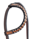 Rafter T Tooled Sunflower with Buckstitch One Ear Headstall