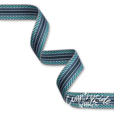 Railroad Track Blues Webbing 1-1/2in x 3 yd