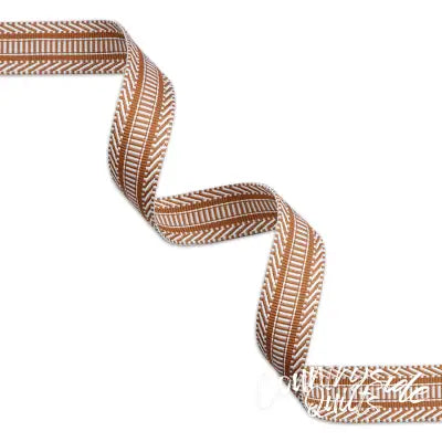 Railroad Track Tan/White Webbing 1-1/2in x 3 yd