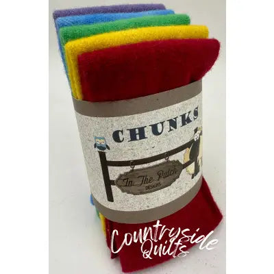 Rainbow Wool Chunks 5pc 9in x 10in