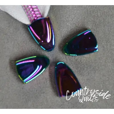 Rainbow Zipper End Caps, Pack of 8