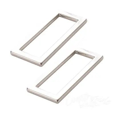 Rectangle Ring Flat 1-1/2in Nickel Set of Two