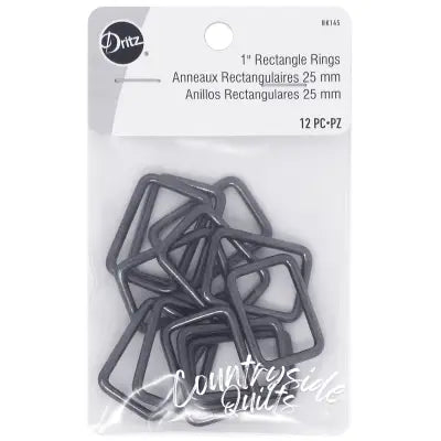 Rectangle Rings 1in Gunmetal