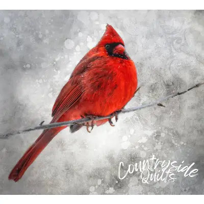 Red Cardinal in Snow Panel 20in x 18in
