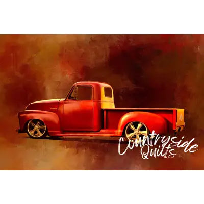 Red Pick Me Up Chevy 24.625 x 15.5in