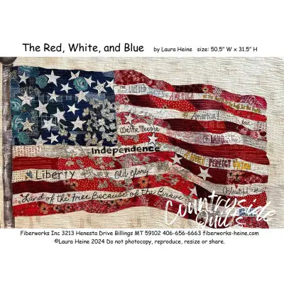 The Red White and Blue Flag Collage Pattern by Laura Heine