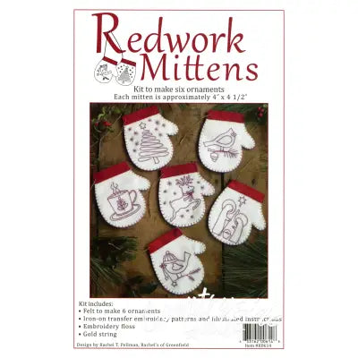 Redwork Mittens Kit