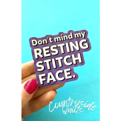 Resting Stitch Face Stickers 6pk