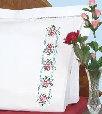 Ribbons & Roses Perle Edge Pillowcases