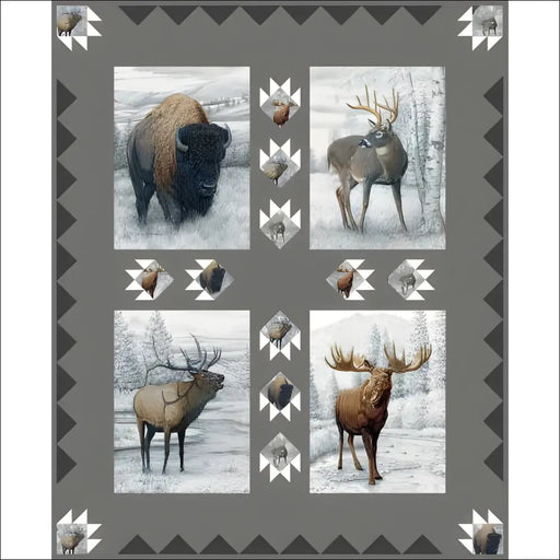 Riley Blake Designs Big Game Pillow Panel Quilt Boxed Kit