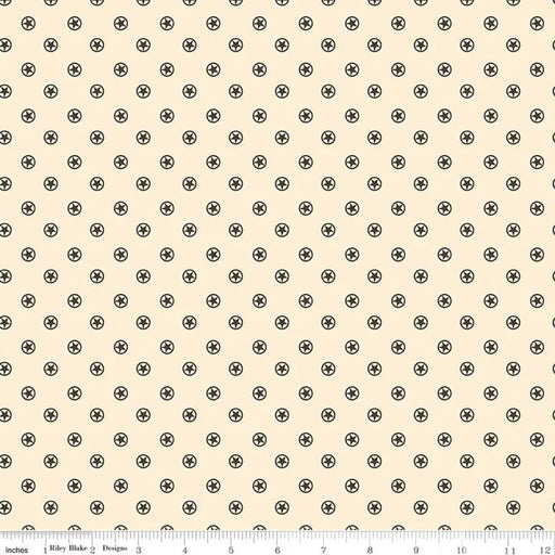 Riley Blake Designs Cowboys Circle Stars Cream 44’’