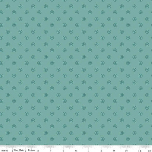 Riley Blake Designs Cowboys Circle Stars Teal 44’’