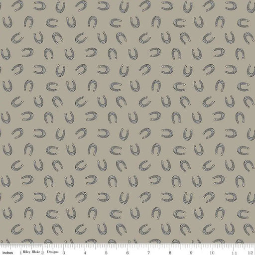 Riley Blake Designs Cowboys Horseshoes Khaki 44’’