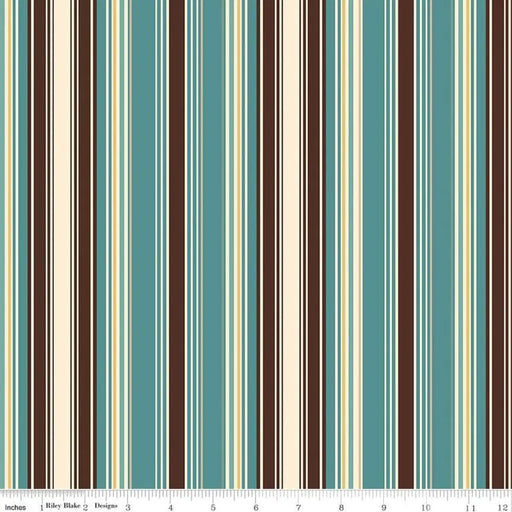 Riley Blake Designs Cowboys Stripes Teal 44’’