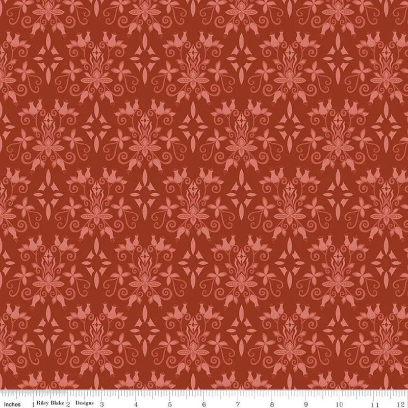 Riley Blake Designs Curated Blooms Damask Auburn 44’’