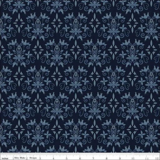 Riley Blake Designs Curated Blooms Damask Midnight 44’’