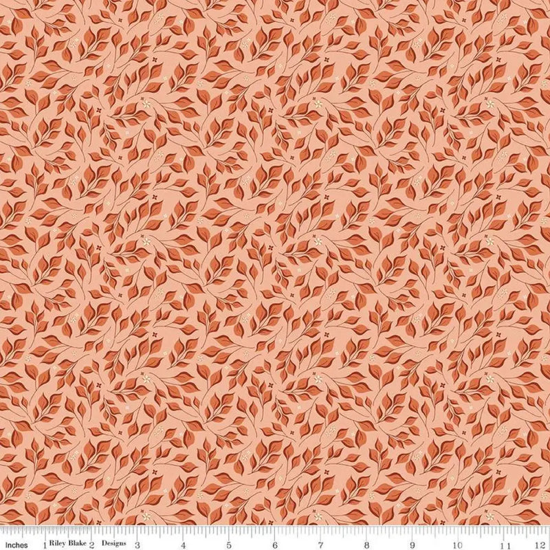Riley Blake Designs Curated Blooms Leaves Blush 44’’