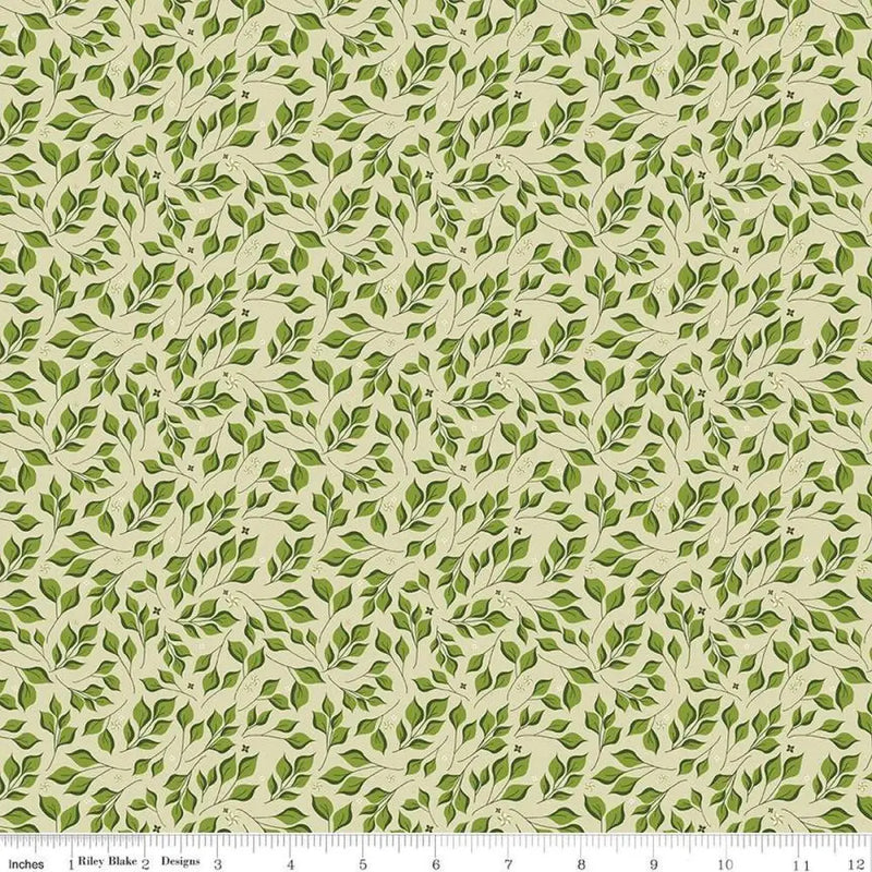 Riley Blake Designs Curated Blooms Leaves Light Olive