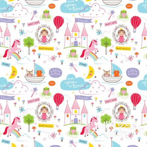 Riley Blake Designs Once Upon A Time Main White - Designer