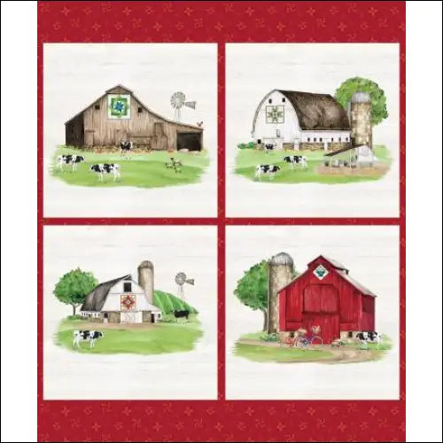 Riley Blake Designs Spring Barn Quilts Pillow Panel
