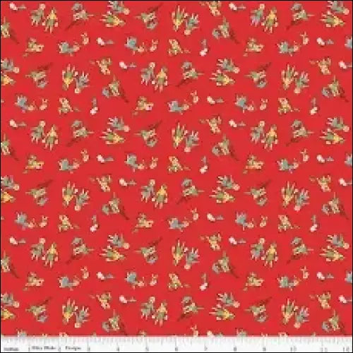Riley Blake Designs Storytime 30s Jack and Jill Red