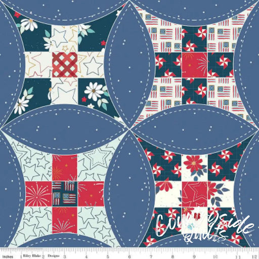 Riley Blake Designs Sweet Freedom 108 Wide Back Denim