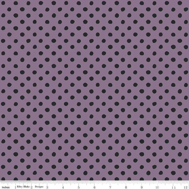 Riley Blake Designs - Trick or Treat Dots Plum 44’’ / 45’’