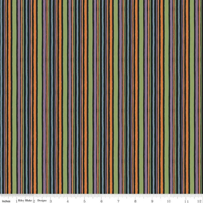 Riley Blake Designs - Trick or Treat Stripes Black 44’’
