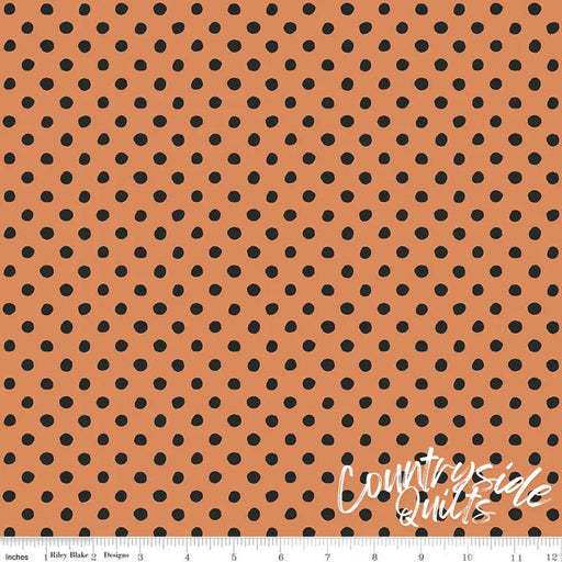 Riley Blake Designs - Trick or Treat Dots Orange 44’’
