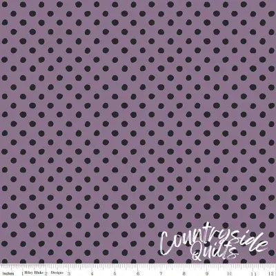 Riley Blake Designs - Trick or Treat Dots Plum 44’’ / 45’’
