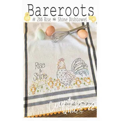 Rise and Shine Embroidery Dishtowel Pattern