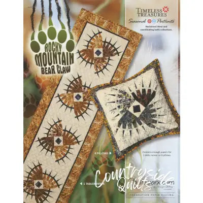 Rocky Mountain Bear Claw Table Runner