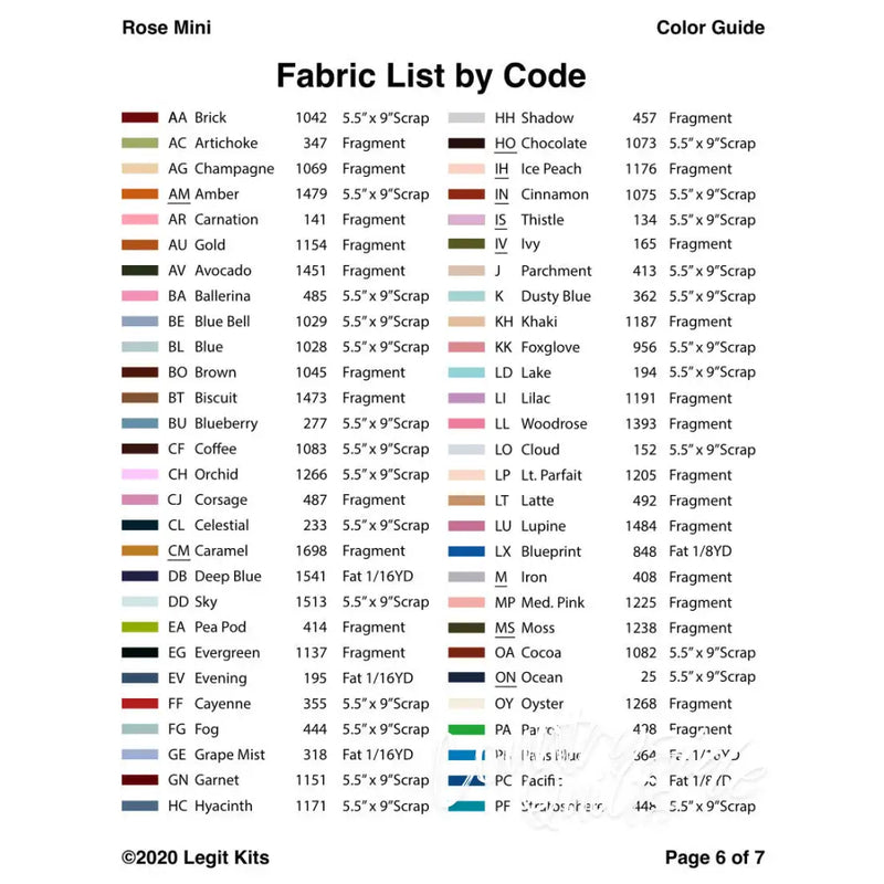 Rose Mini Pattern PT008