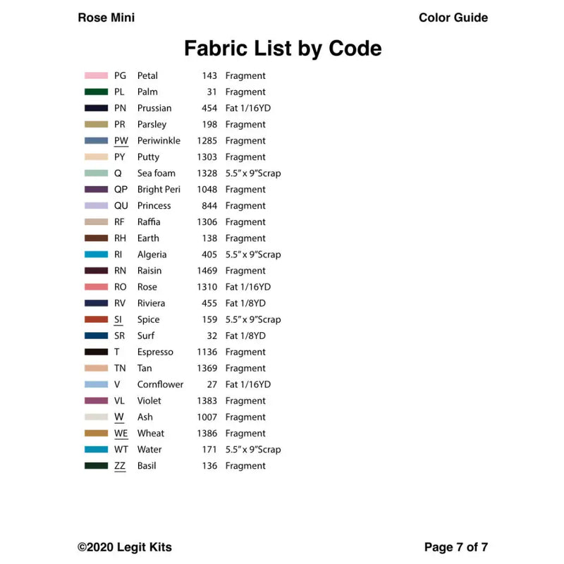 Rose Mini Pattern PT008