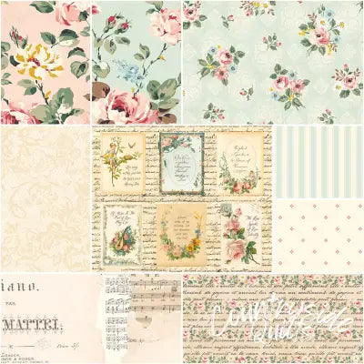 Rose & Violet's Bouquet des Fleurs 1 Yard Bundle Blush, 9pcs