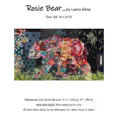 Rosie Bear Collage Pattern by Laura Heine