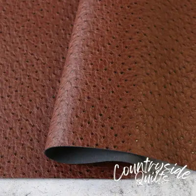 Russet Brown Faux Ostrich Leather 1/2yds