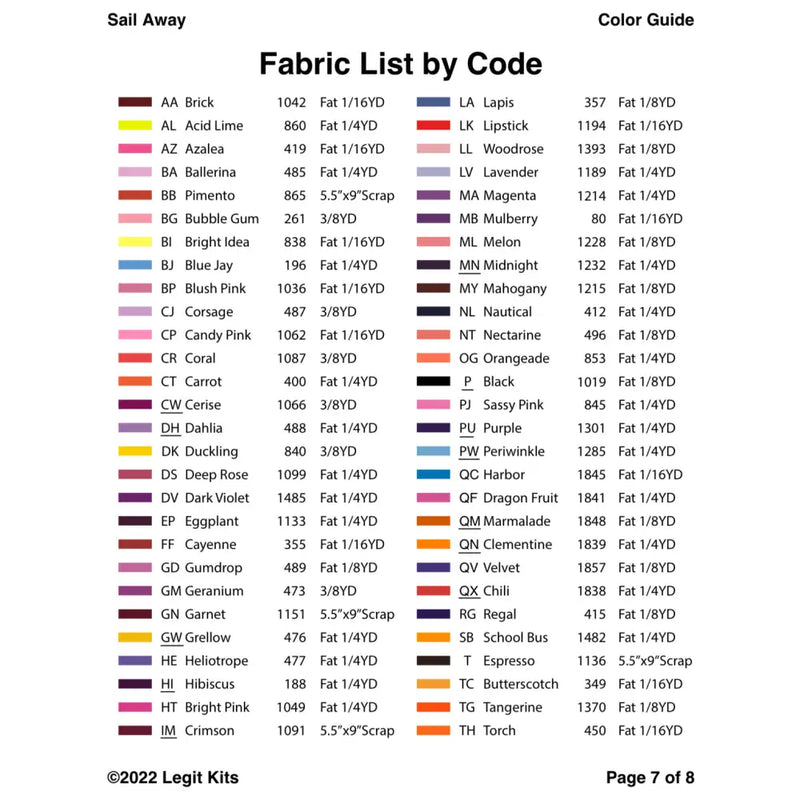 Sail Away Pattern PT038